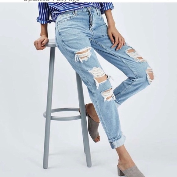 TopShop Moto W25 Hayden High Rise Ripped Jeans - Picture 2 of 9